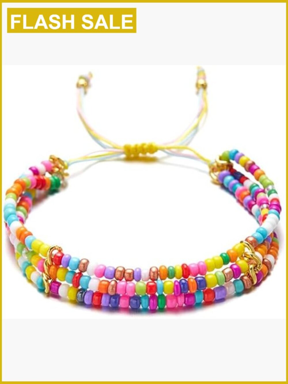 Adjustable Hawaiian Beaded Bracelet Multi-layered Summer Beach Jewelry